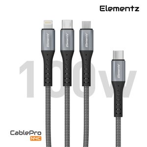 3in1 USB-C 100W 極速充電線<br>(N4C)